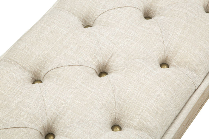 Set 2 Pouf Contenitore Tirana Coppia 102x43,5x49,5 - 82x36x37 cm in Legno e Ferro