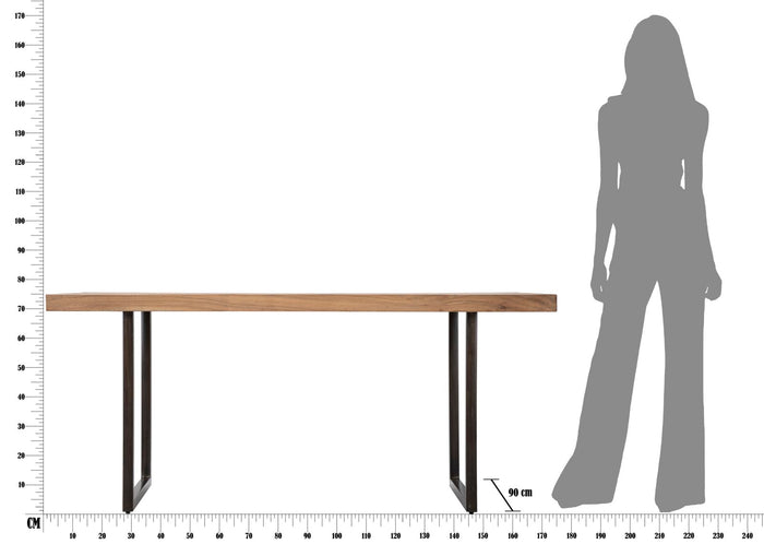 TAVOLO DA PRANZO MUMBAI CM 175X90X77 (LEGNO DI ACACIA NILOTICA)