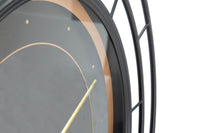 Orologio da parete in metallo nero Ø cm 70x5,5