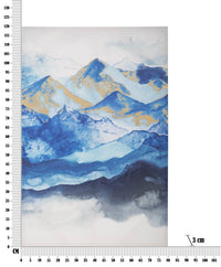 Stampa Dipinta Mountain 80x3x120 cm in Legno e Tessuto