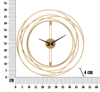 Orologio da Muro Oro Strips Ø 50x4 cm in Ferro