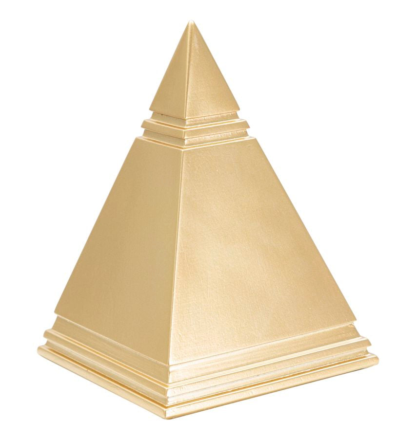 Piramide Oro 11,5x11,5x15,5 cm in Poliresina