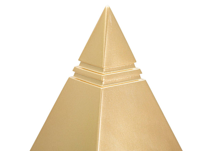 Piramide Oro 11,5x11,5x15,5 cm in Poliresina