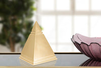 Piramide Oro 11,5x11,5x15,5 cm in Poliresina