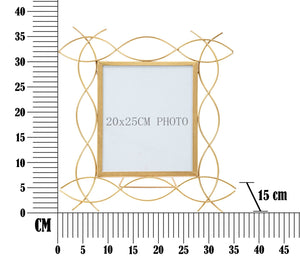 Cornice Iron Glam X 35,5x1,5x37 cm in Ferro e Vetro