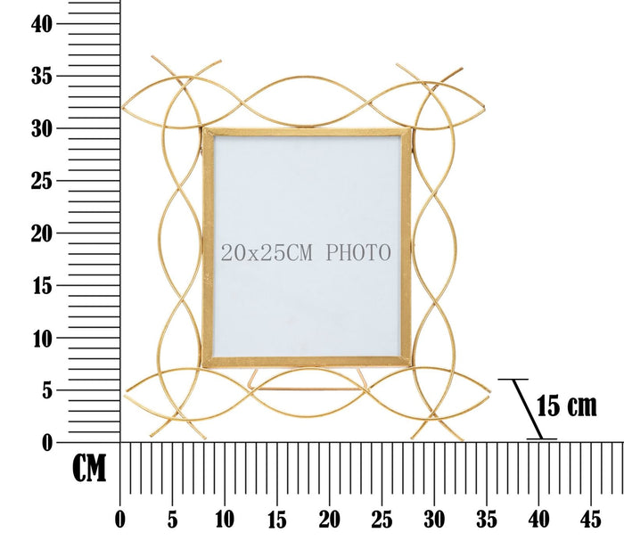 Cornice Iron Glam X 35,5x1,5x37 cm in Ferro e Vetro