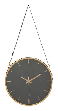 Orologio da parete in metallo nero cm 34x6x71,5