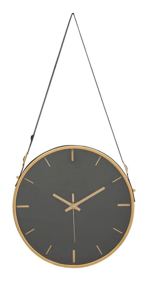 Orologio da parete in metallo nero cm 34x6x71,5