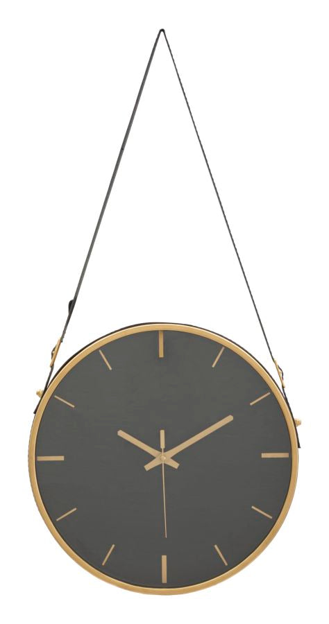 Orologio da parete in metallo nero cm 34x6x71,5