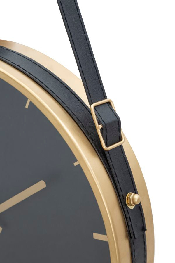 Orologio da parete in metallo nero cm 34x6x71,5