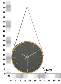 Orologio da parete in metallo nero cm 34x6x71,5