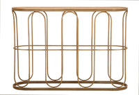 Consolle in ferro e legno marrone cm 110x32x77