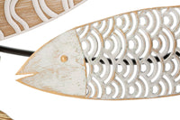 Pannello da Muro Fishy 118x5,7x46,4 cm in Ferro