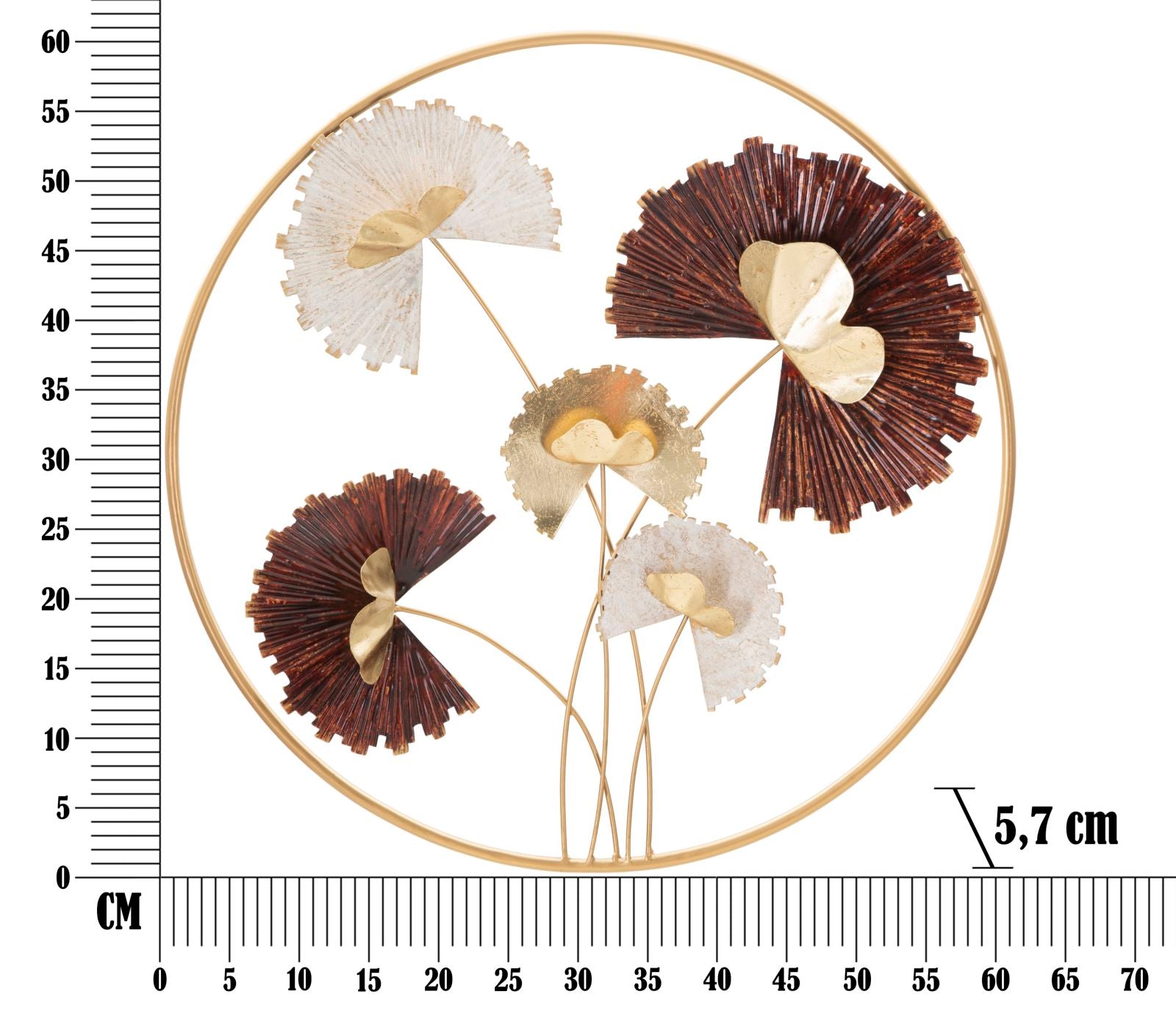 Pannello da Muro Reddy Round Ø 61x5,7 cm in Ferro