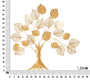 Pannello da Muro Albero Goldy 81x2,5x78 cm in Ferro