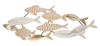 Pannello da Muro Fishy 118x5,7x46,4 cm in Ferro