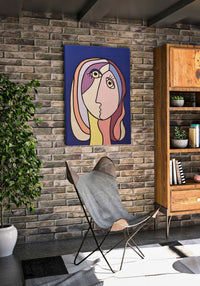 Stampa Dipinta Double Faces Large 2 80x3x120 cm in Legno e Tessuto