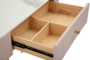 Console Montpellier Rosa 100x40x75 cm in Ferro Legno