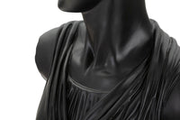 Scultura Roman Woman Black 22x16x41 cm in Poliresina