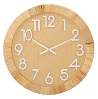 Orologio da Muro Boho Plus Ø 60x4,5 cm in Rattan