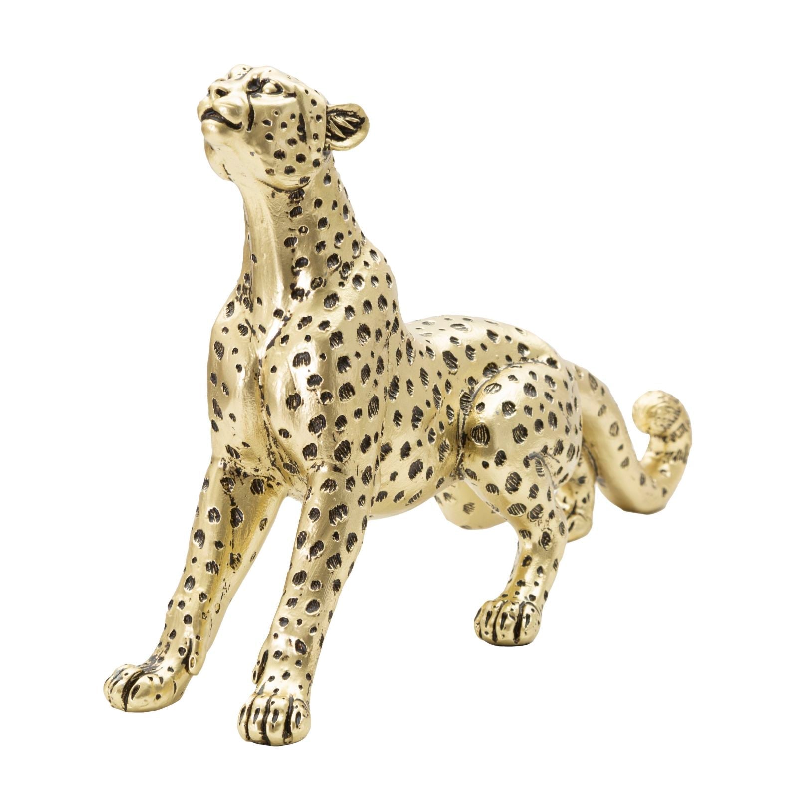 Statua Leopardo Points Seduto 33x7,7x19,5 cm in Poliresina