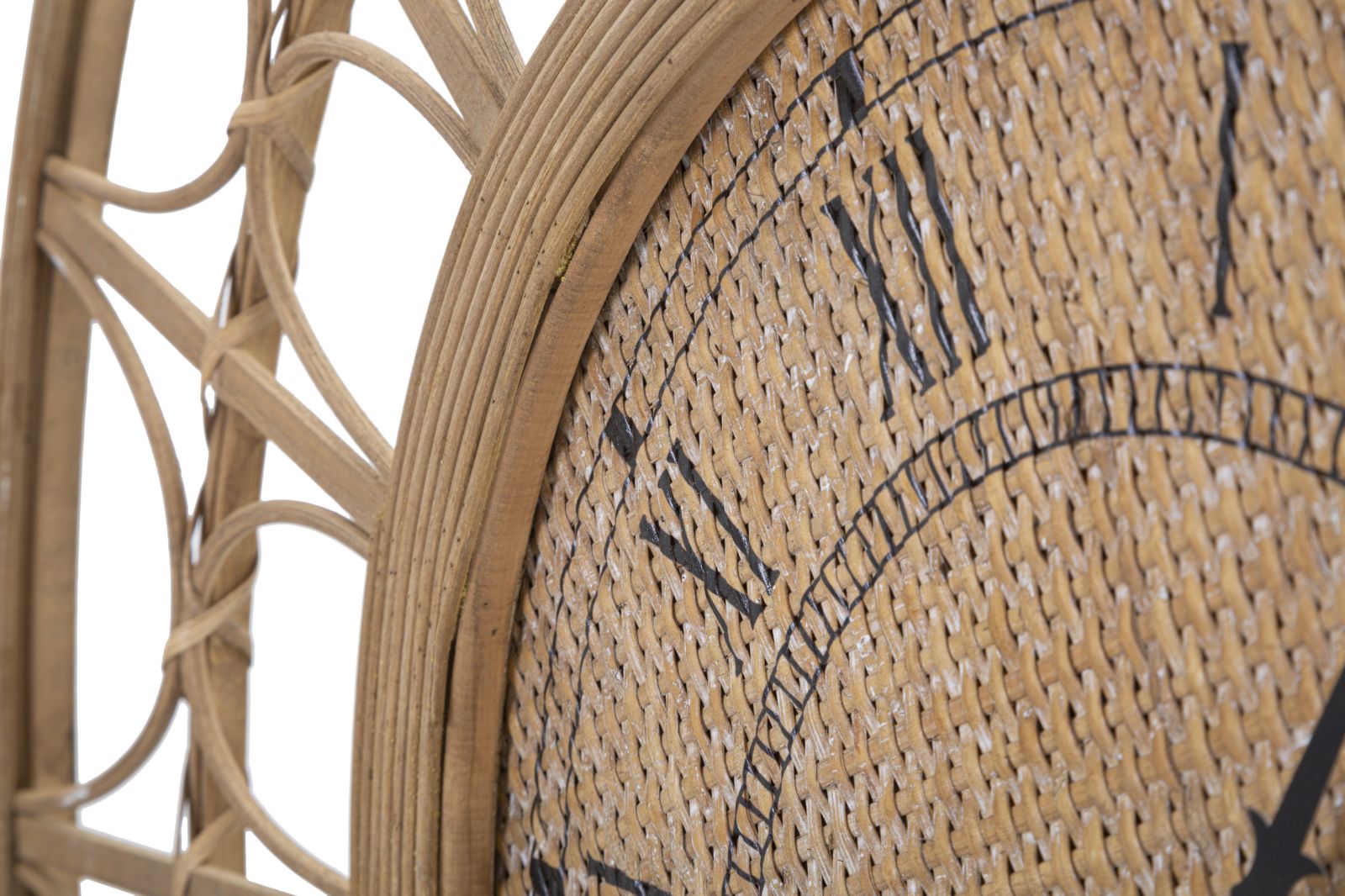 Orologio da Muro Panama Ø 76x2,5 cm in Rattan