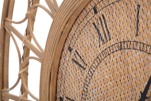 Orologio da Muro Panama Ø 76x2,5 cm in Rattan