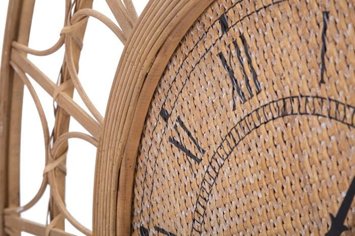 Orologio da Muro Panama Ø 76x2,5 cm in Rattan