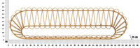 Mensola da parete in metallo marrone cm 162x28x43,5