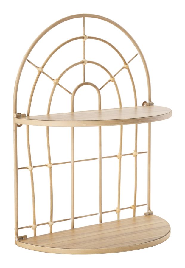 Mensola Doppia Arch 34,5x18x45,5 cm in Rattan