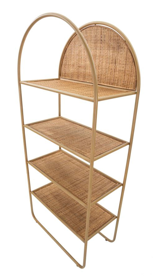 Libreria Panama Round 80x40x180 cm in Rattan