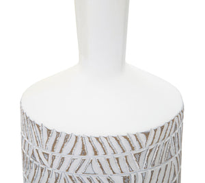 Vaso Nairobi Bottle 15x49,5x15 cm in Poliresina Bianco