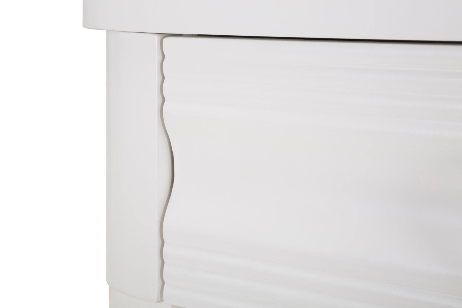 Console Fissa Shine 110x82x40 cm in Legno MDF e Metallo Bianco