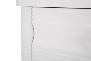 Console Fissa Shine 110x82x40 cm in Legno MDF e Metallo Bianco