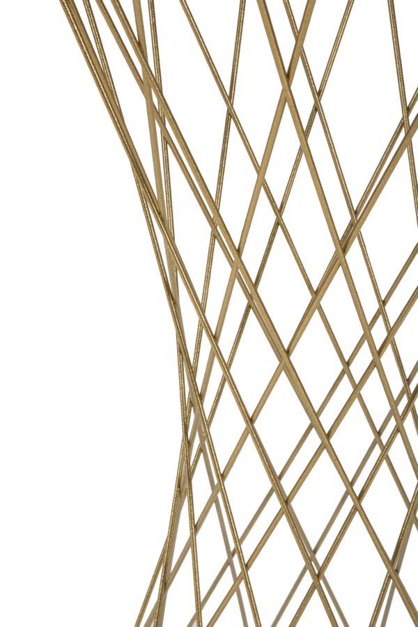 Tavolino Tower New 40x80x40 cm in Ferro e MDF Oro