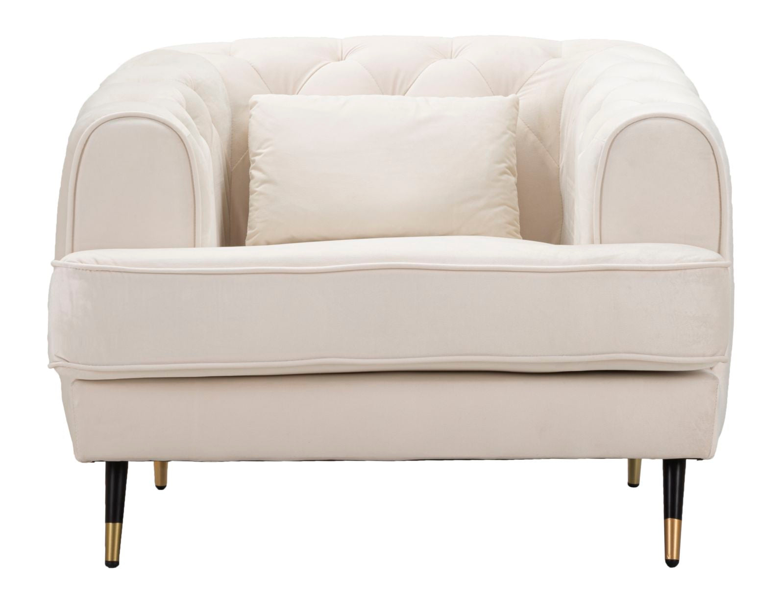 Poltrona Praga 93x71x86 cm in Poliestere Crema/Oro