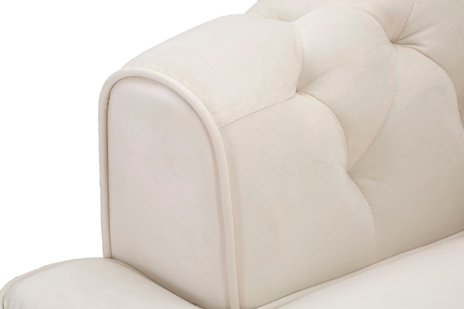 Poltrona Praga 93x71x86 cm in Poliestere Crema/Oro