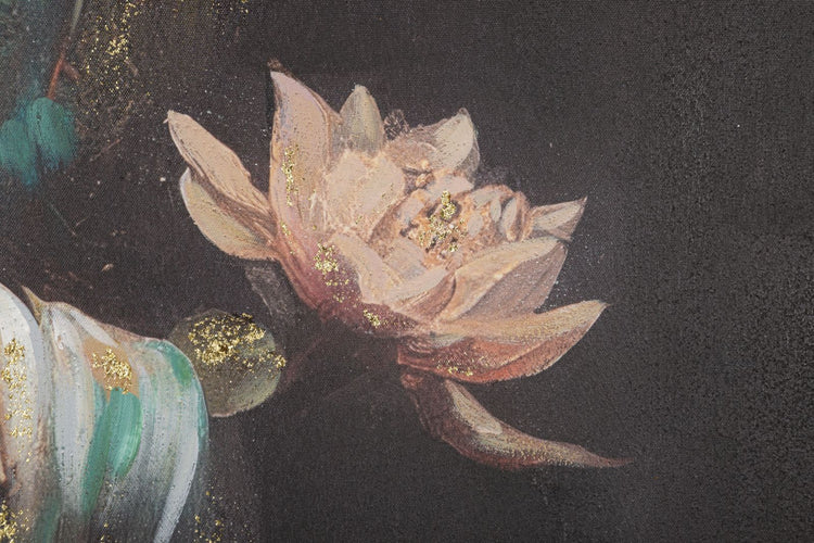 Dipinto su Tela Buddha 100x100x3 cm Cornice in Legno di Pino Multicolor