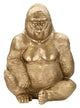 Statua Gorilla 64x82x53 cm in Poliresina Oro