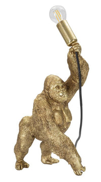 Lampada Gorilla 22,5x40x16 cm in Poliresina Oro