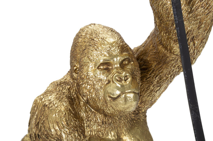 Lampada Gorilla 22,5x40x16 cm in Poliresina Oro