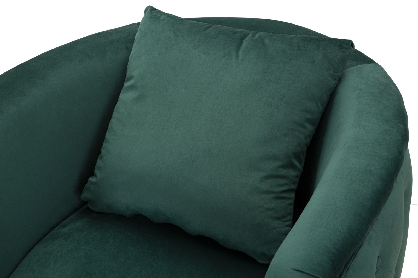 Poltrona in metallo e tessuto dorata e verde cm 76x74x73