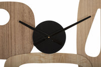 Orologio rotondo da parete in metallo e legno marrone Ø cm 60x2,5