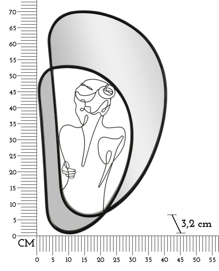SPECHIO DA MURO NUDITY CM 40,6X3,2X70,5 