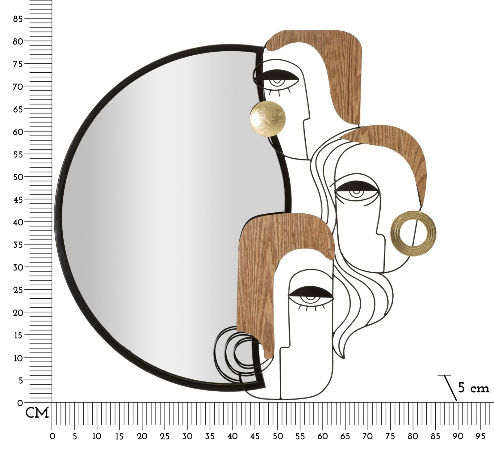 SPECCHIO DA MURO PICASSY CM 83X5X80 (MISURA SPECCHIO CM 48,5X72)