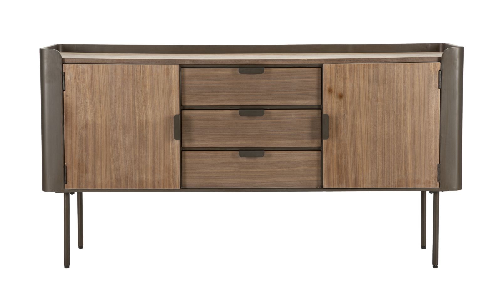 Mobile in metallo e legno marrone cm 145x47x76