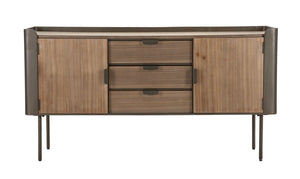 Mobile in metallo e legno marrone cm 145x47x76