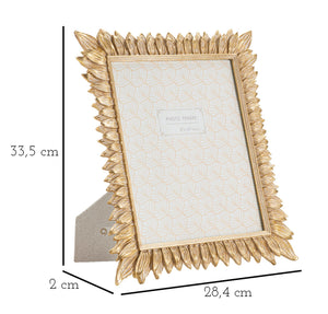 Cornice in resina dorata con petali cm 28,4x2x33,5