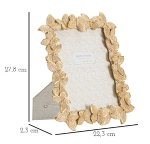 Cornice in resina dorata farfalle cm 22,3x2,3x27,8