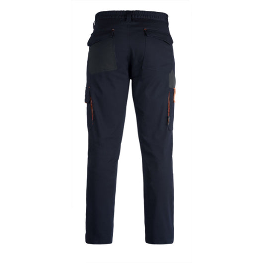 Pantaloni da lavoro blu industry elastici tg. xl tasche portautensili